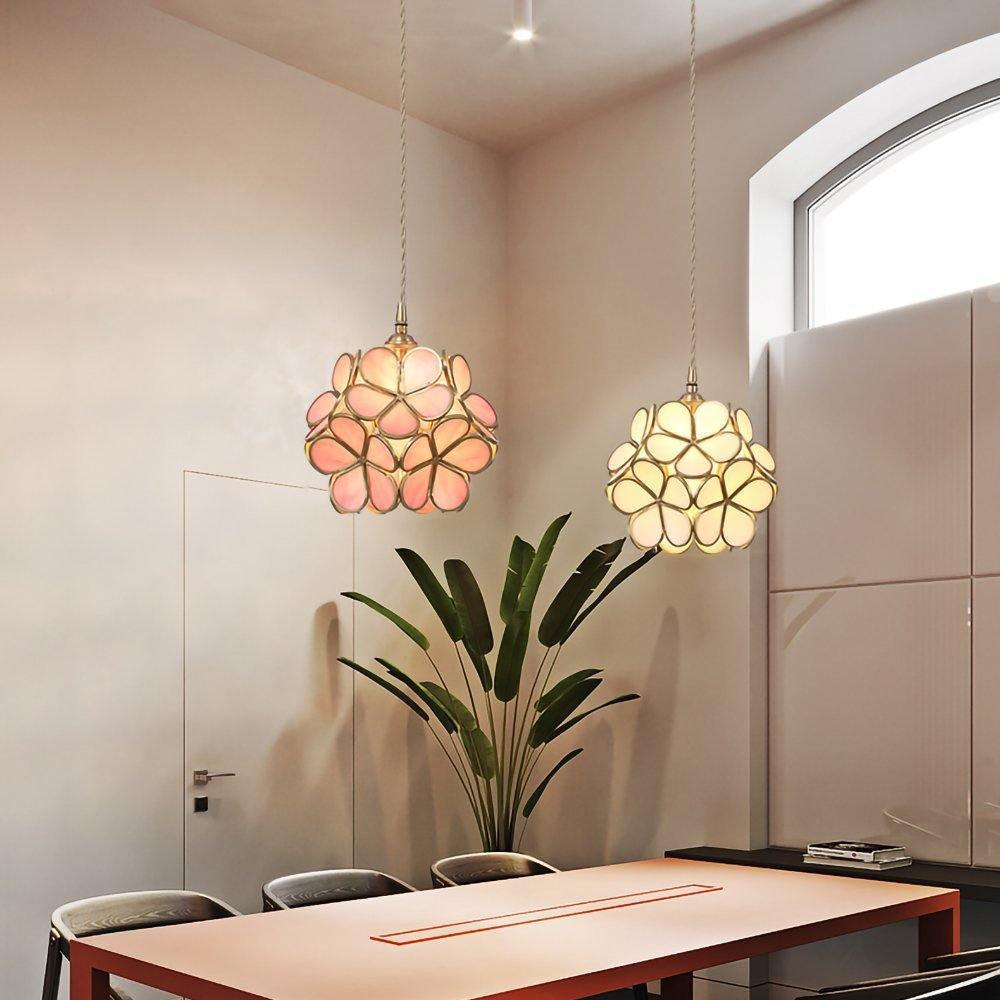 Lustra Pendant Lamp Glass Petal Shaped Kitchen-Neutral Decor