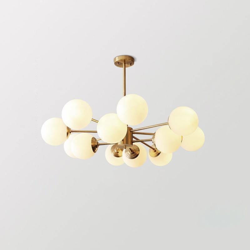 Eshlen Chandelier Brass Opal Glass-Neutral Decor