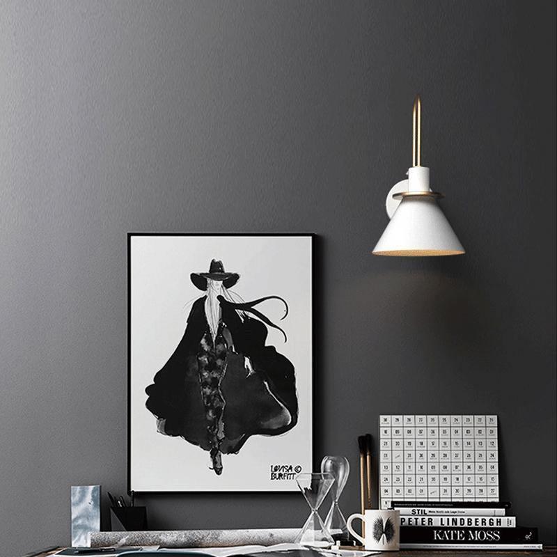 Lustra Wall Lamp Black Gold Minimalist-Neutral Decor