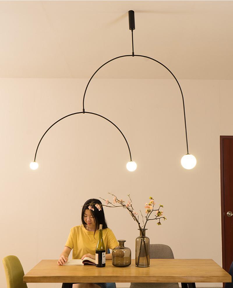 Lustra Chandelier Mobile Black Minimalist-Neutral Decor