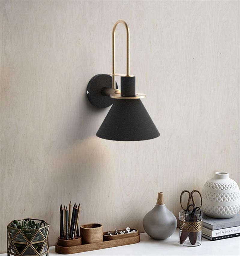 Lustra Wall Lamp Black Gold Minimalist-Neutral Decor