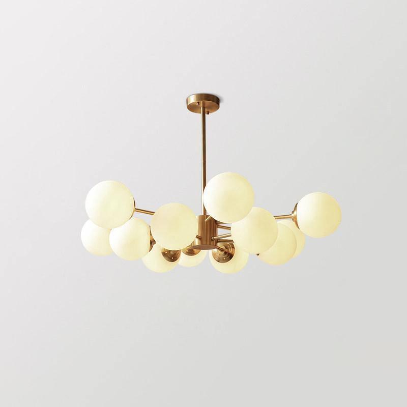 Eshlen Chandelier Brass Opal Glass-Neutral Decor