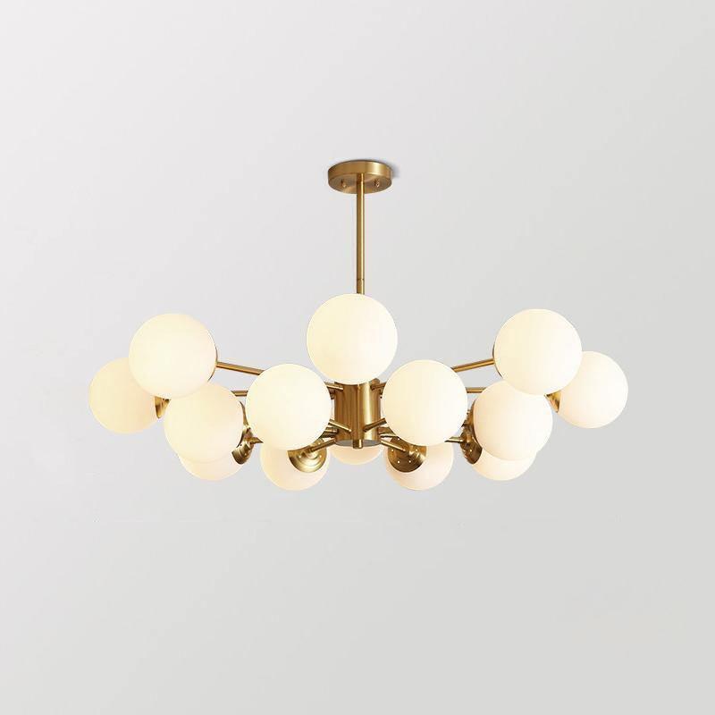 Eshlen Chandelier Brass Opal Glass-Neutral Decor