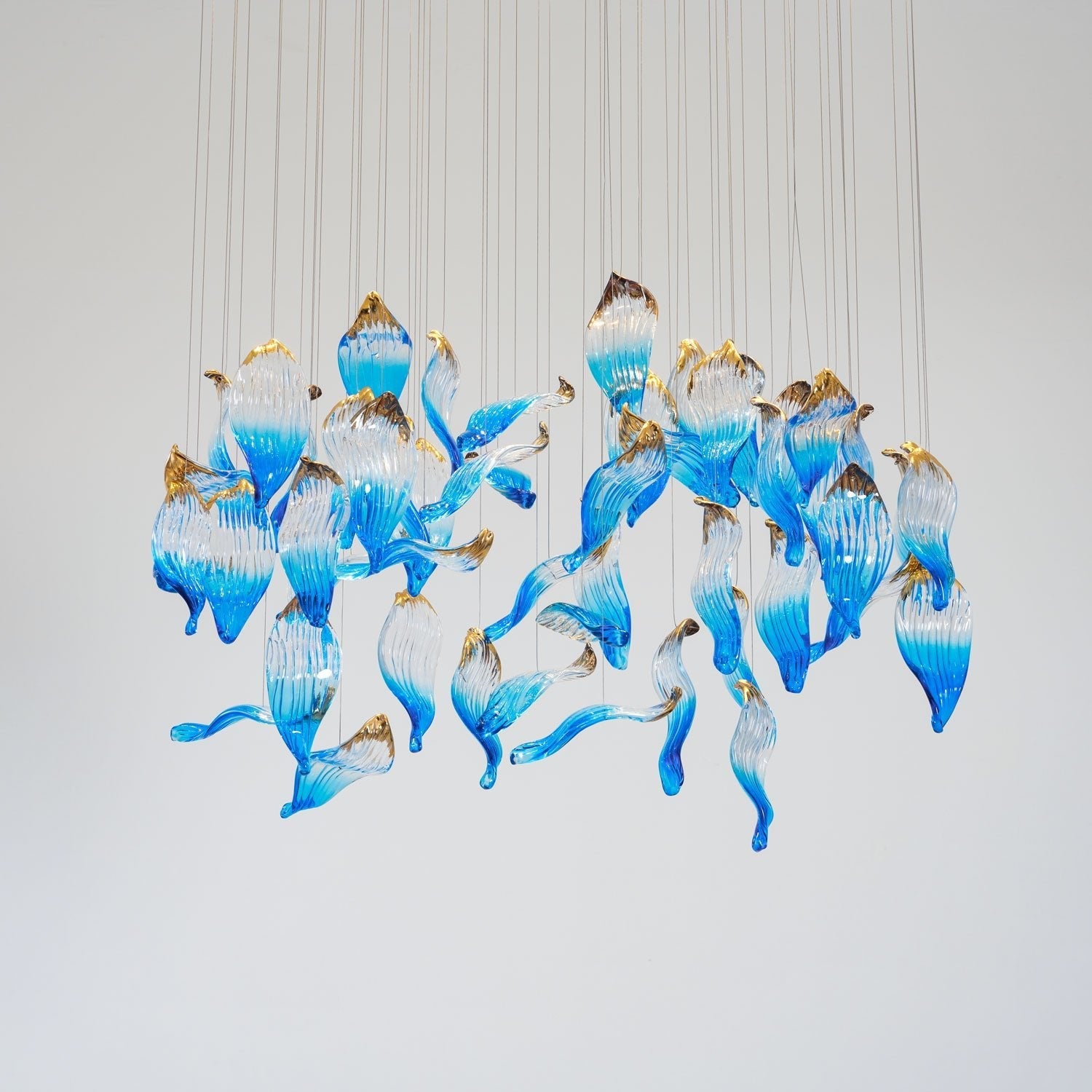 Ocean Drift Blown Glass Customize Chandelier-Neutral Decor