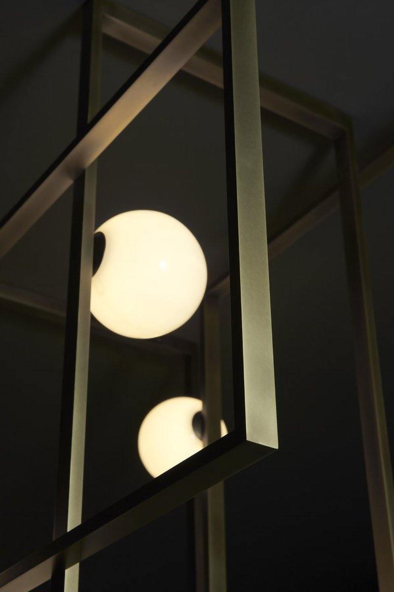 Lustra Chandelier Mondrian Glass Brass Geometric Modern-Neutral Decor