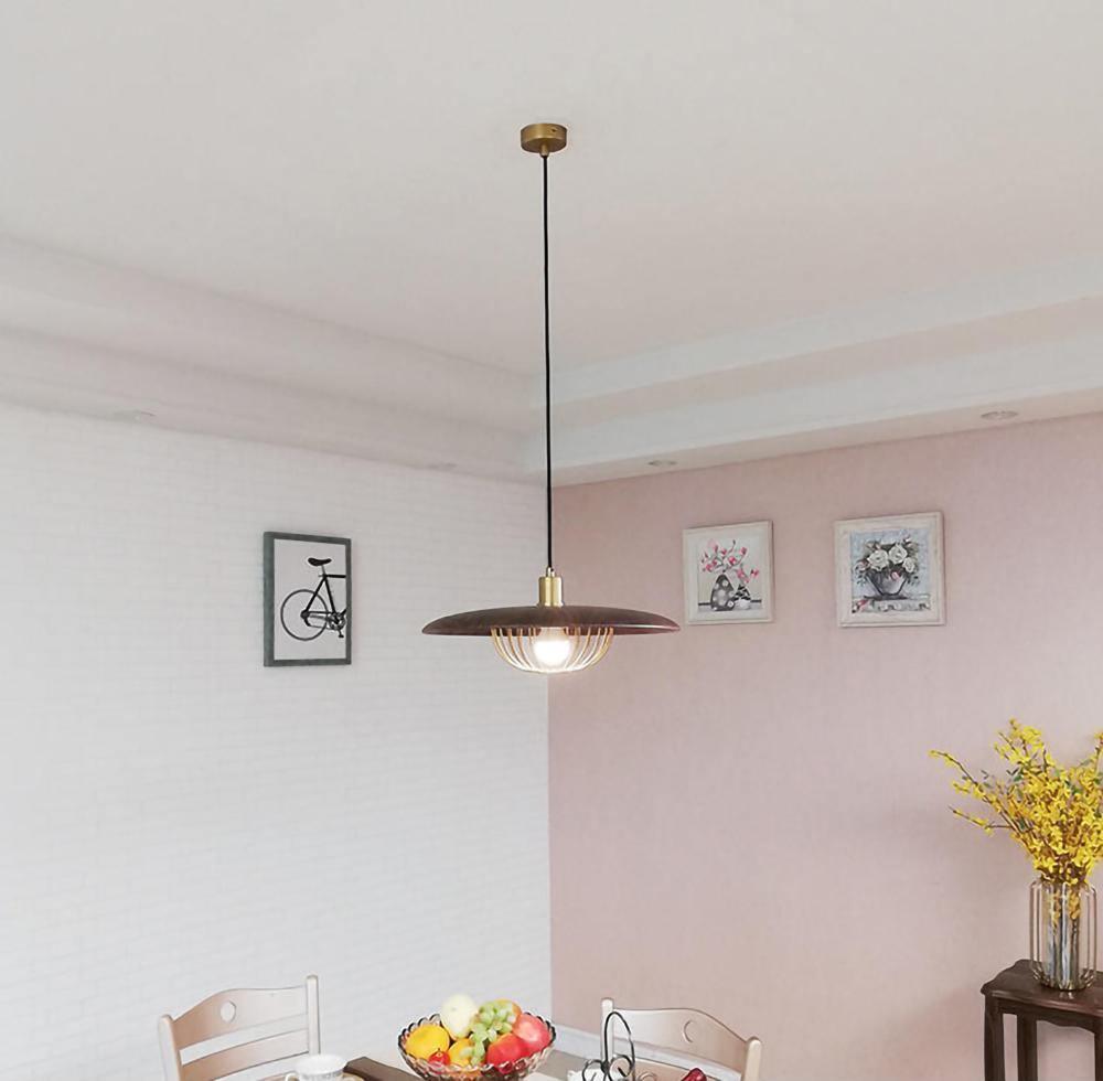 Fyrel Wood Retro Vintage Pendant Lamp-Neutral Decor