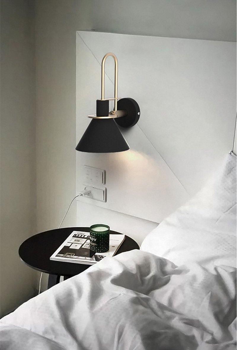 Lustra Wall Lamp Black Gold Minimalist-Neutral Decor