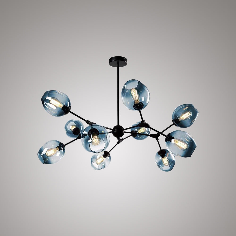 Valentina Modern Bubble Metal Pendant Light, Black/Gold - Neutral Decor