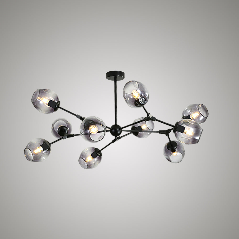 Valentina Modern Bubble Metal Pendant Light, Black/Gold - Neutral Decor