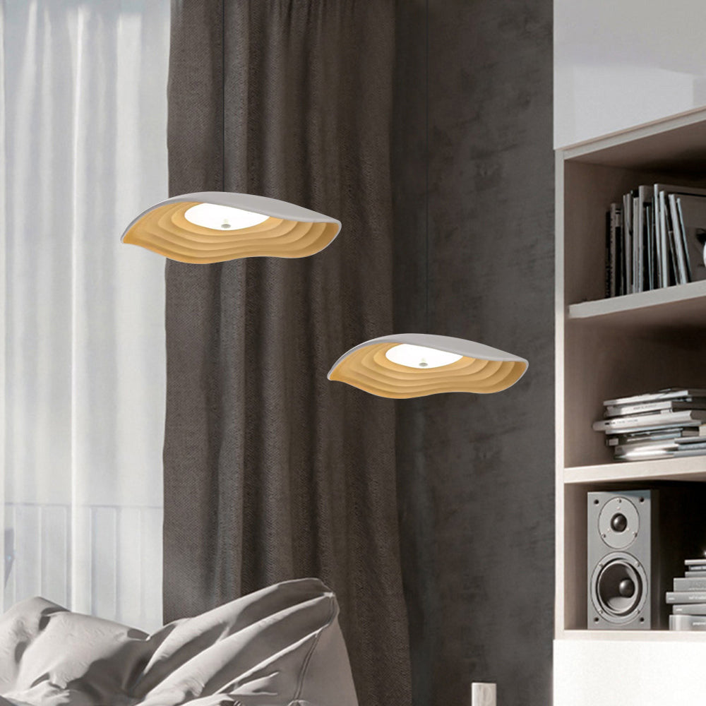 Arisha Wabi-Sabi Resin LED Pendant Light, White/Orange/Black - Neutral Decor