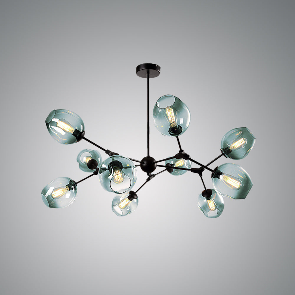 Valentina Modern Bubble Metal Pendant Light, Black/Gold - Neutral Decor