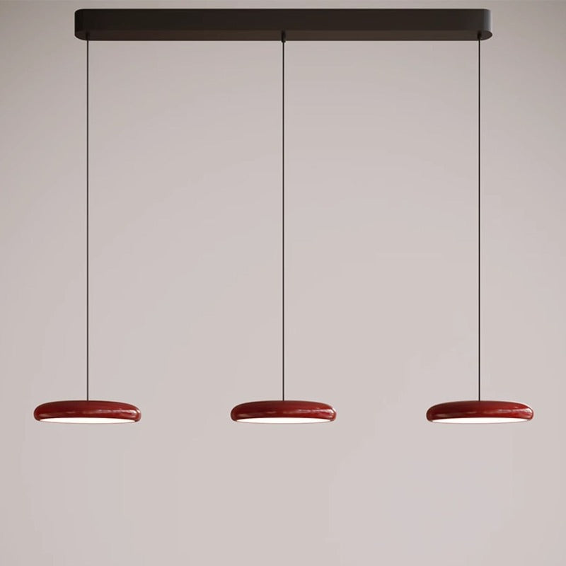 Aria Modern Minimalist Pendant Light Red Black Silver Metal Bedroom - Neutral Decor