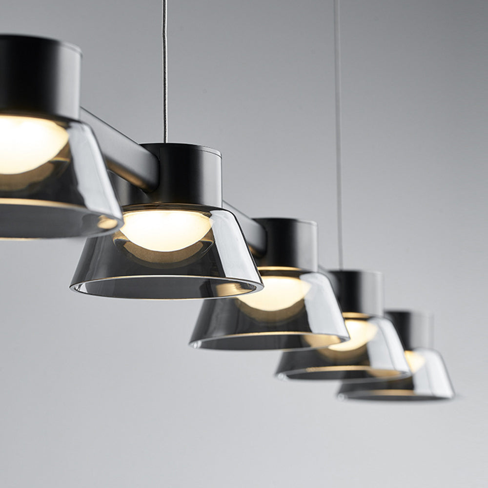 Arisha Modern Linear Metal Pendant Light,Black - Neutral Decor
