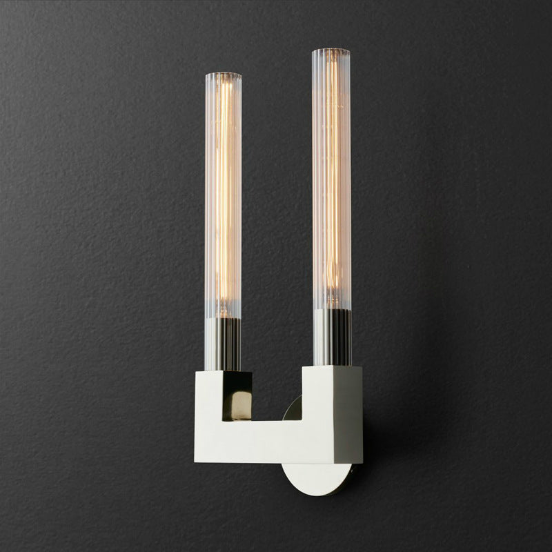 Kristy Indoor Wall Lamp Glass Brass Mid-century Restaurant Bedroom - Neutral Decor