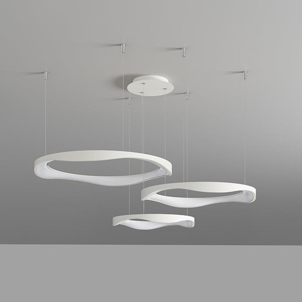 Arisha Pendant Light Rond Modern, Black/White, Dining Room - Neutral Decor