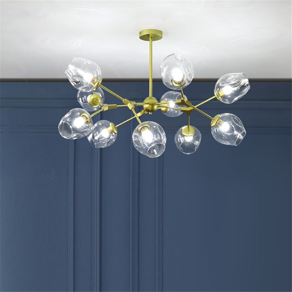 Valentina Modern Bubble Metal Pendant Light, Black/Gold - Neutral Decor