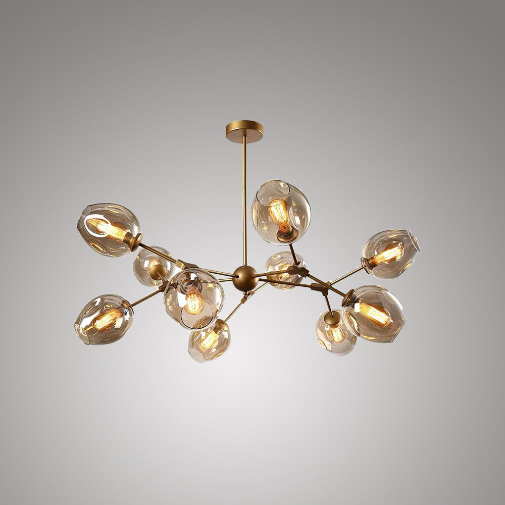Valentina Modern Bubble Metal Pendant Light, Black/Gold - Neutral Decor