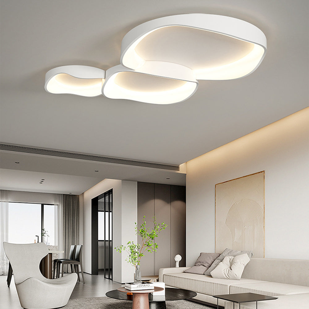 Arisha Modern Wave Flush Mount Ceiling Light - Neutral Decor