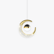 Arisha Modern LED Pendant Light Starry, Black/Gold - Neutral Decor