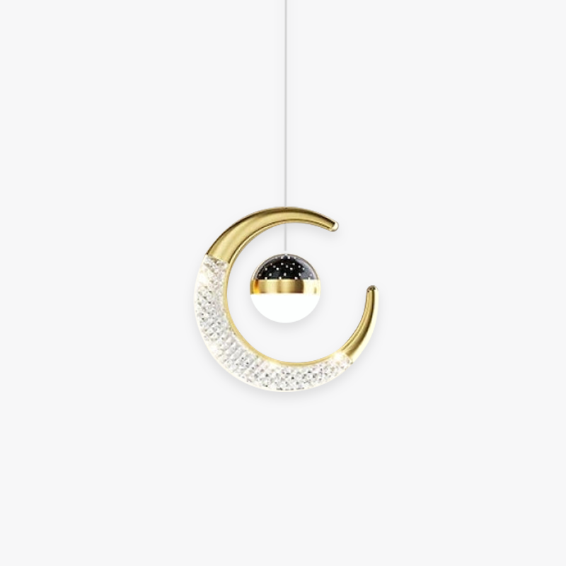 Arisha Modern LED Pendant Light Starry, Black/Gold - Neutral Decor