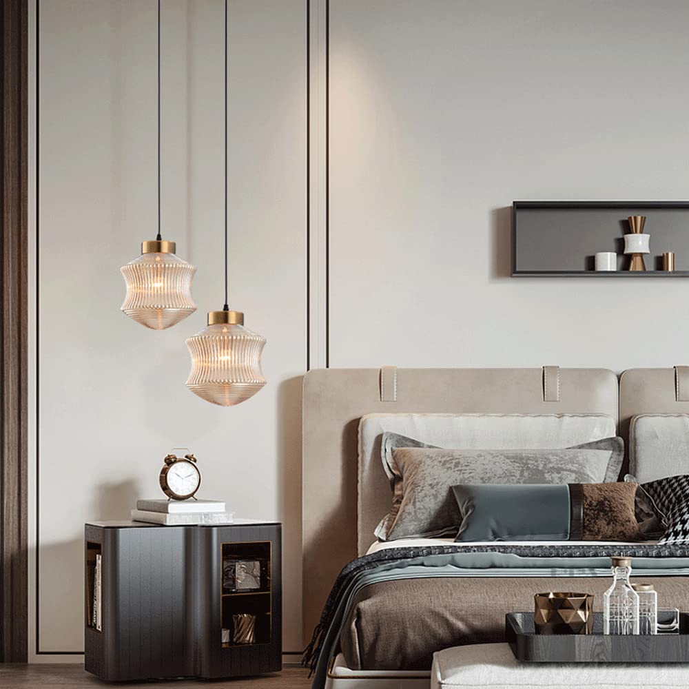 Valentina Modern LED Pendant Light Smoke Gray Glass Bedroom - Neutral Decor