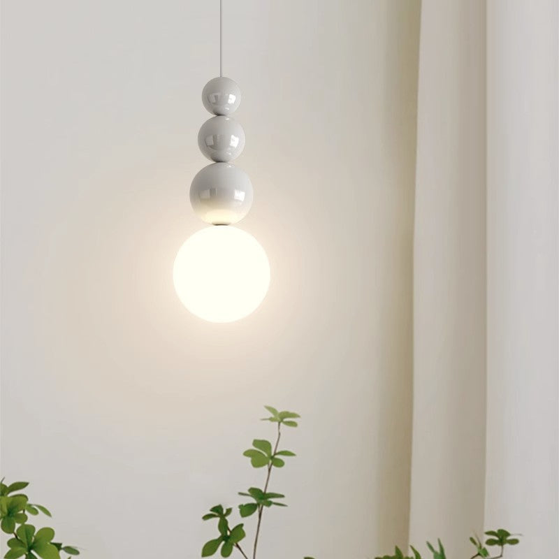 Valentina Modern LED Pendant Light White Metal Bedroom Living Room - Neutral Decor