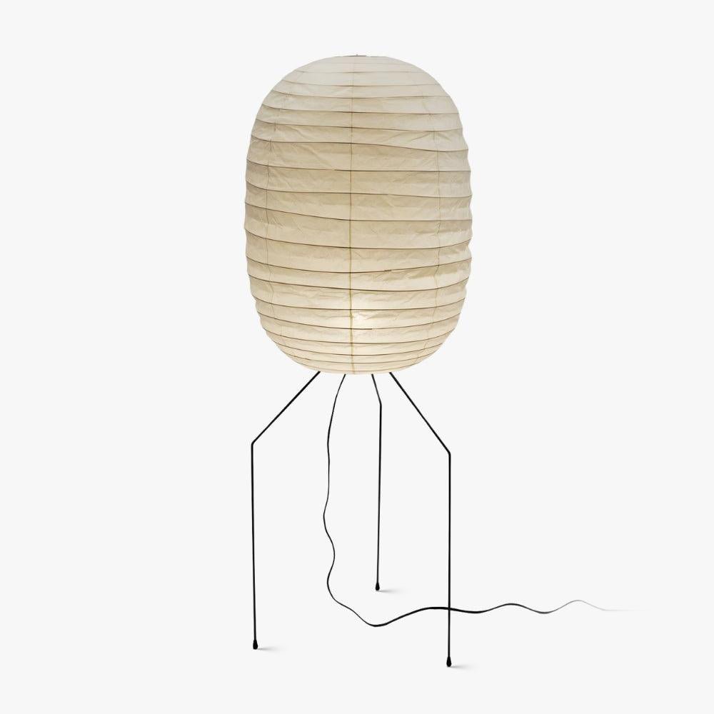 Barbara Vintage Rice Paper Floor Lamp-Neutral Decor
