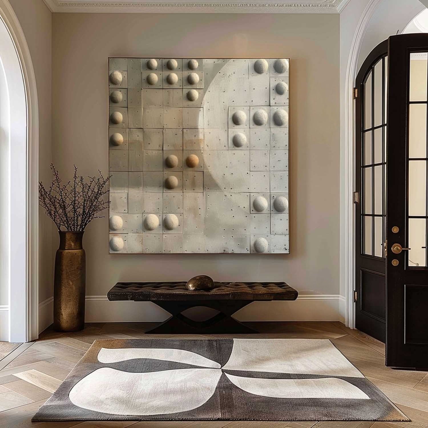Wall Art Wabi-Sabi Geometric Relief Modern - Neutralighting