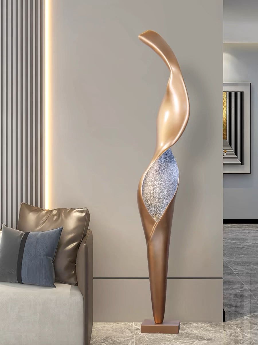 Mydorisra Sculptural Fiberglass Floor Lamp-Neutral Decor