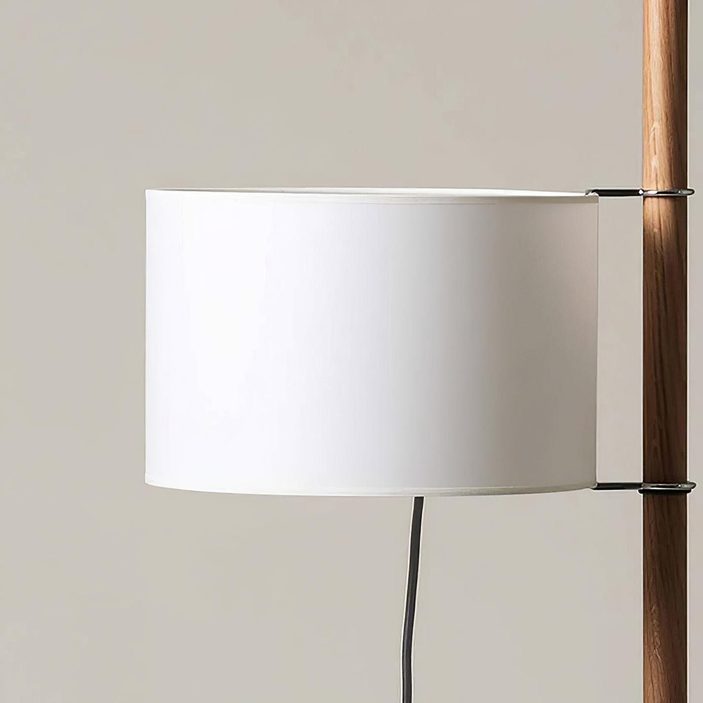 Jex Wood Fabric Floor Lamp-Neutral Decor
