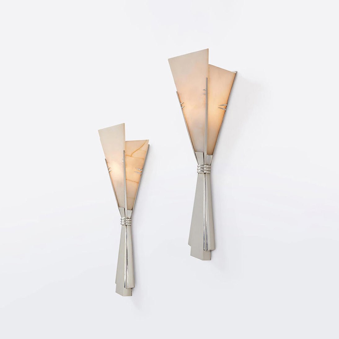 Aura Alabaster Fan Wall Sconce-Neutral Decor