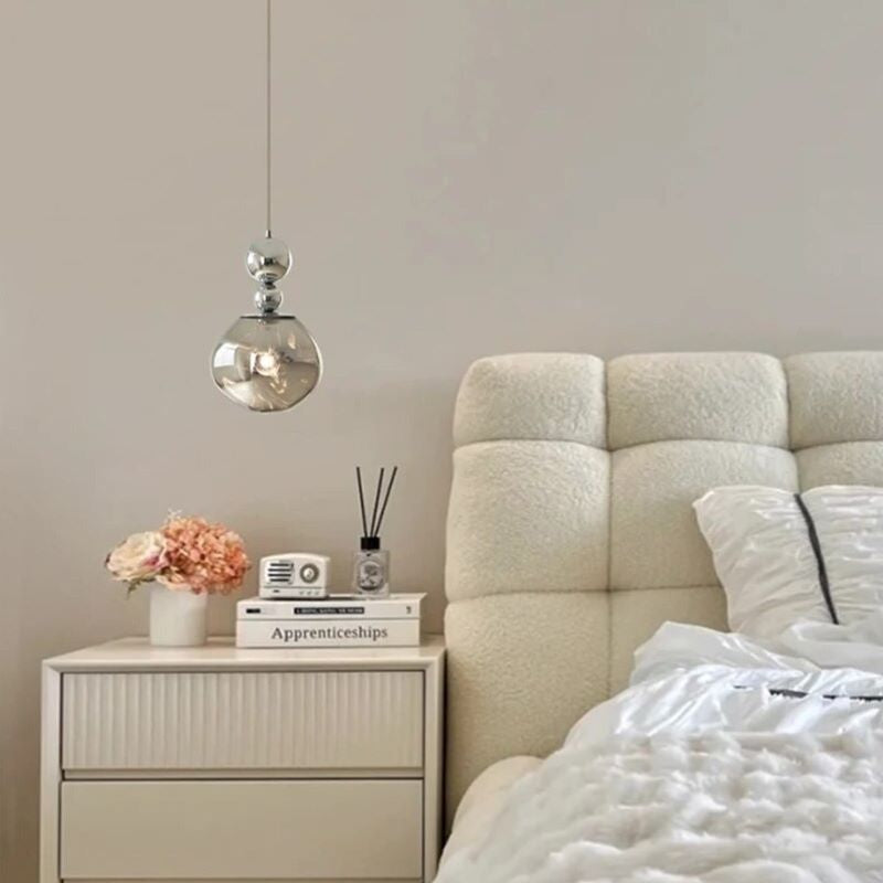 Valentina Retro LED Pendant Light Chrome Metal/Acrylic Bedroom - Neutral Decor