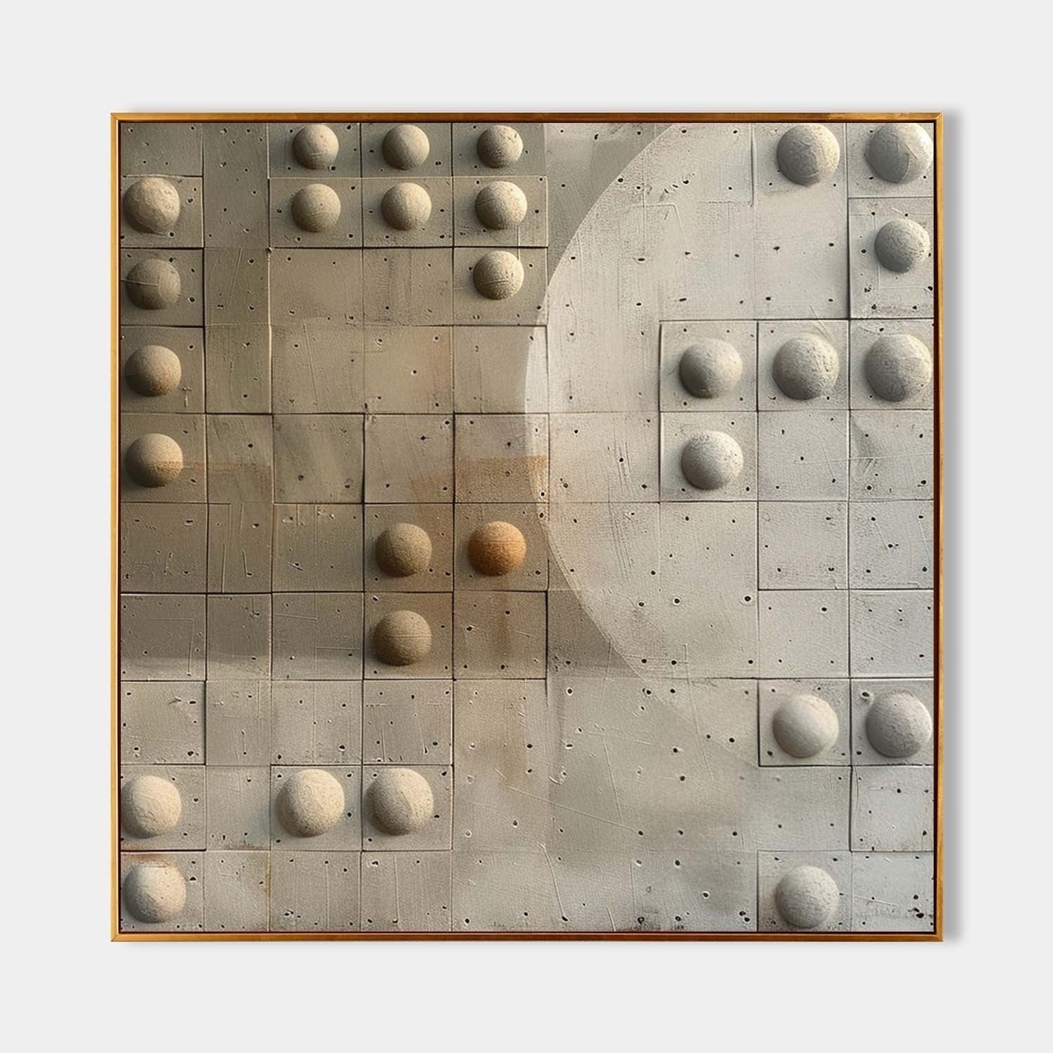 Wall Art Wabi-Sabi Geometric Relief Modern - Neutralighting
