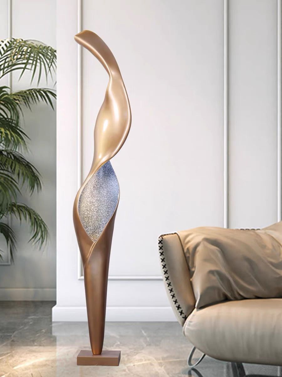 Mydorisra Sculptural Fiberglass Floor Lamp-Neutral Decor