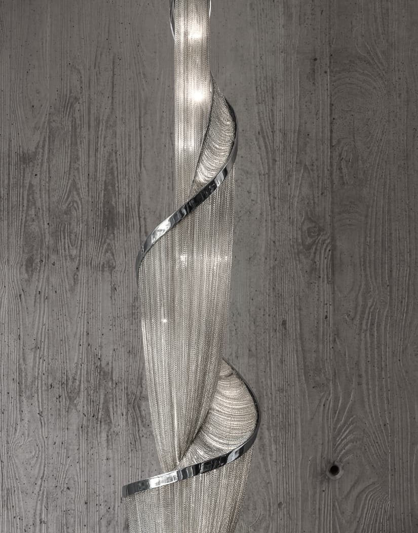 Twilight Spiral Chain Chandelier-Neutral Decor