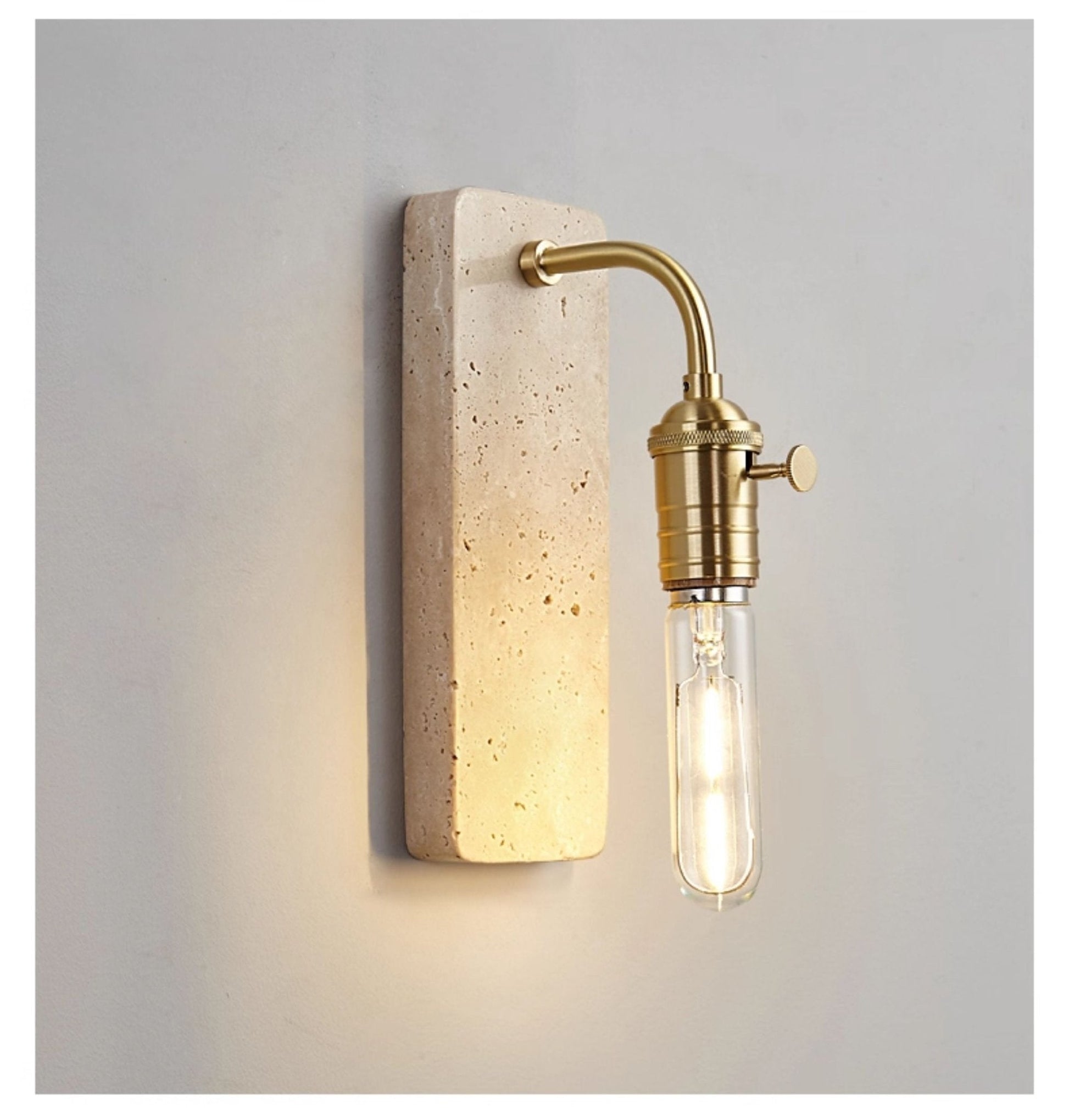 Industrial Stone Sconce-Neutral Decor