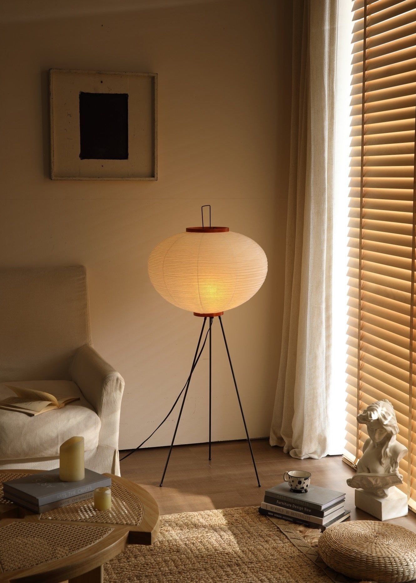 Krelix Paper Scandinavian Floor Lamp-Neutral Decor