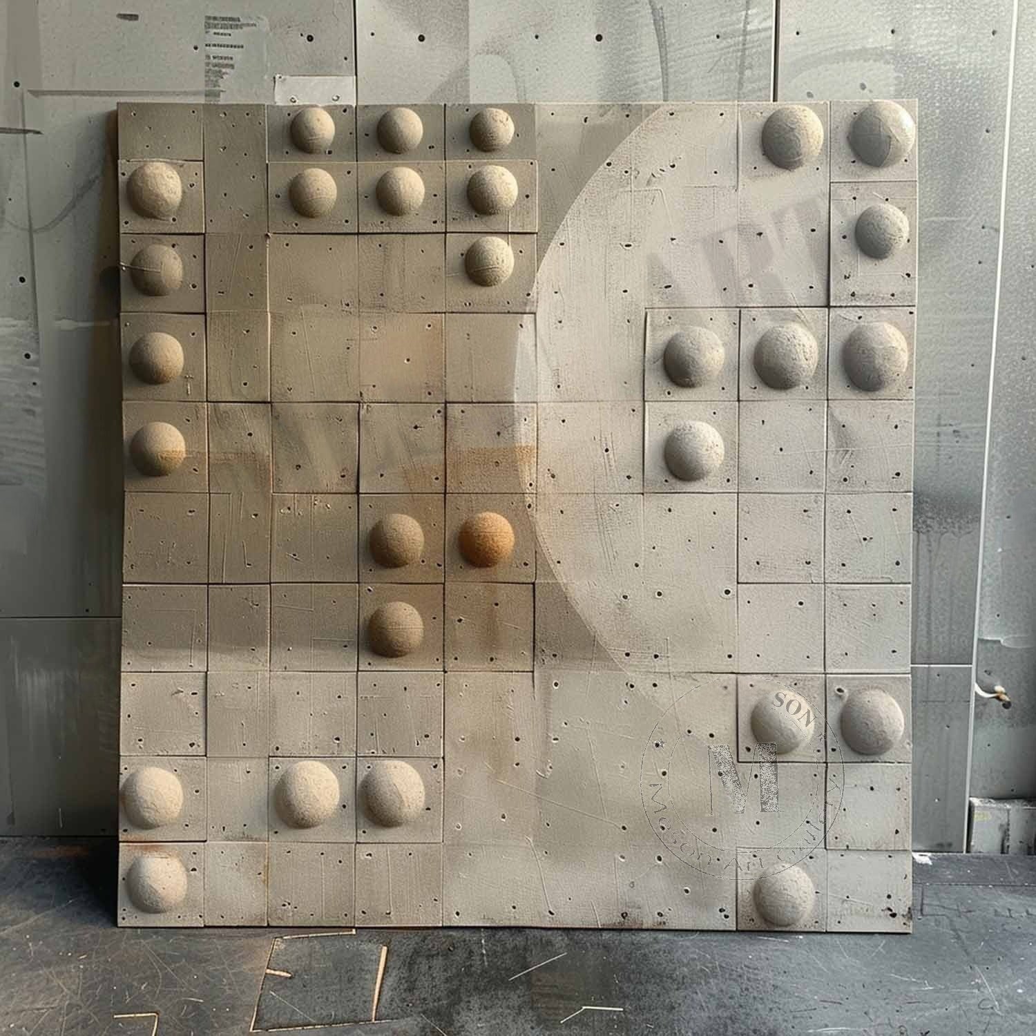 Wall Art Wabi-Sabi Geometric Relief Modern - Neutralighting