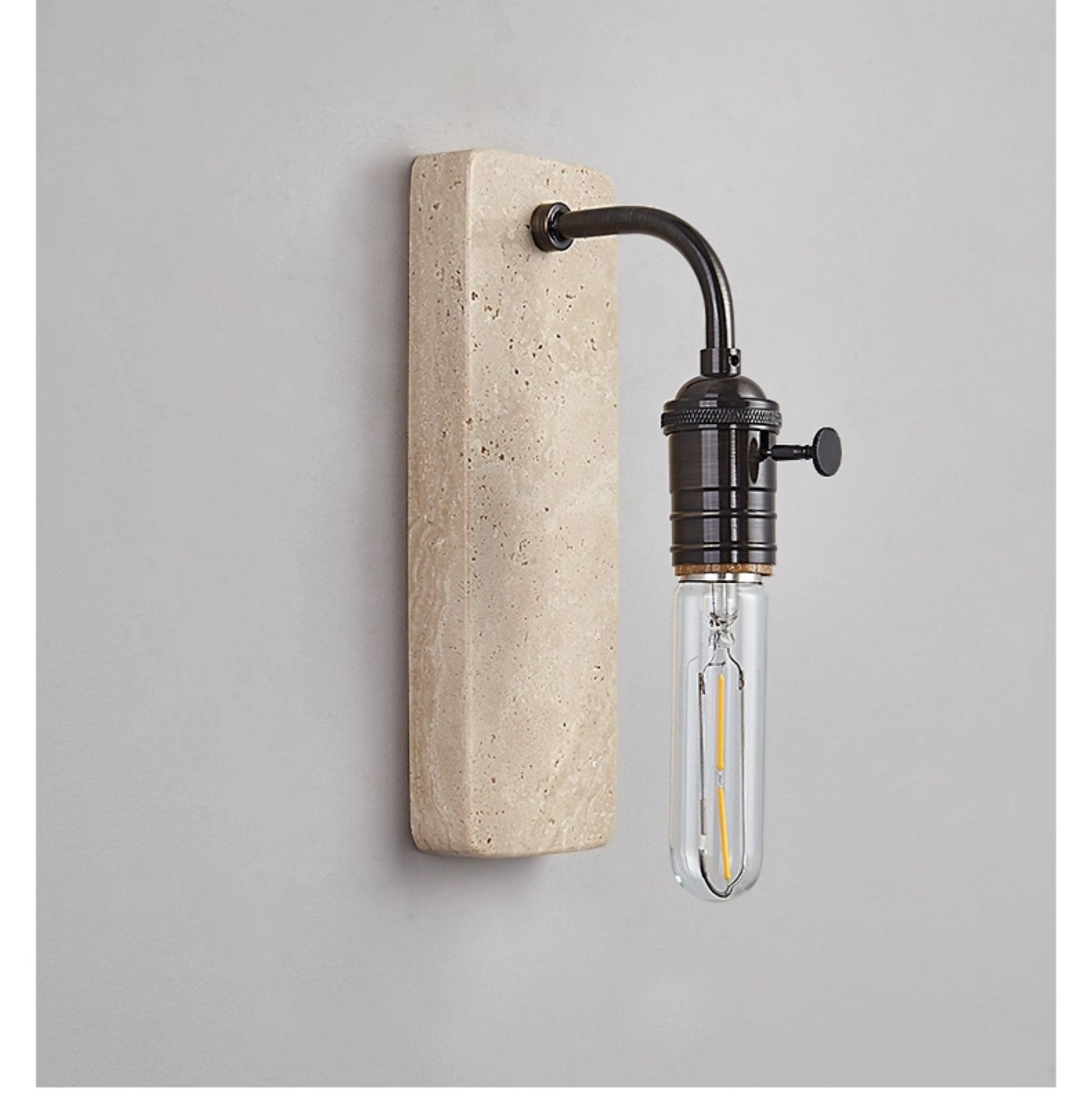 Industrial Stone Sconce-Neutral Decor