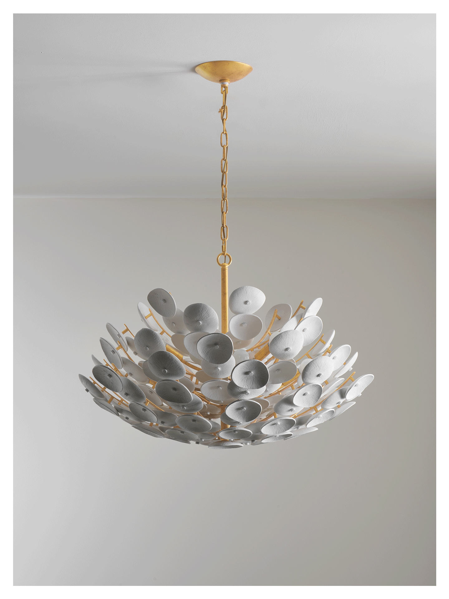 Coconut Disc Chandelier-Neutral Decor