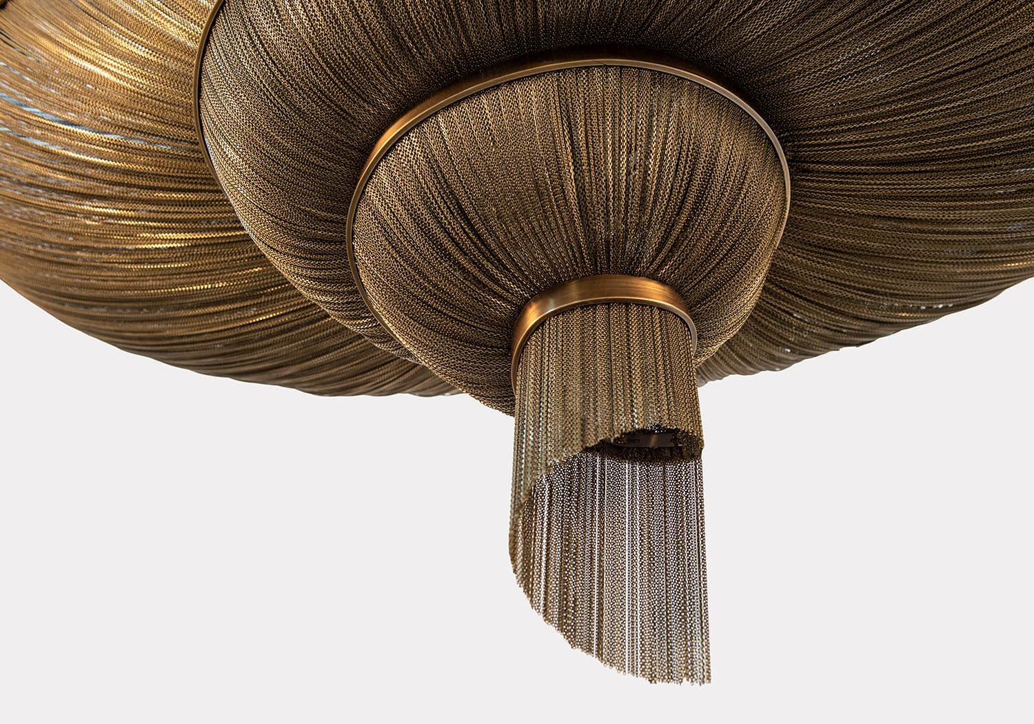 Spiral Elegance Chain Chandelier-Neutral Decor