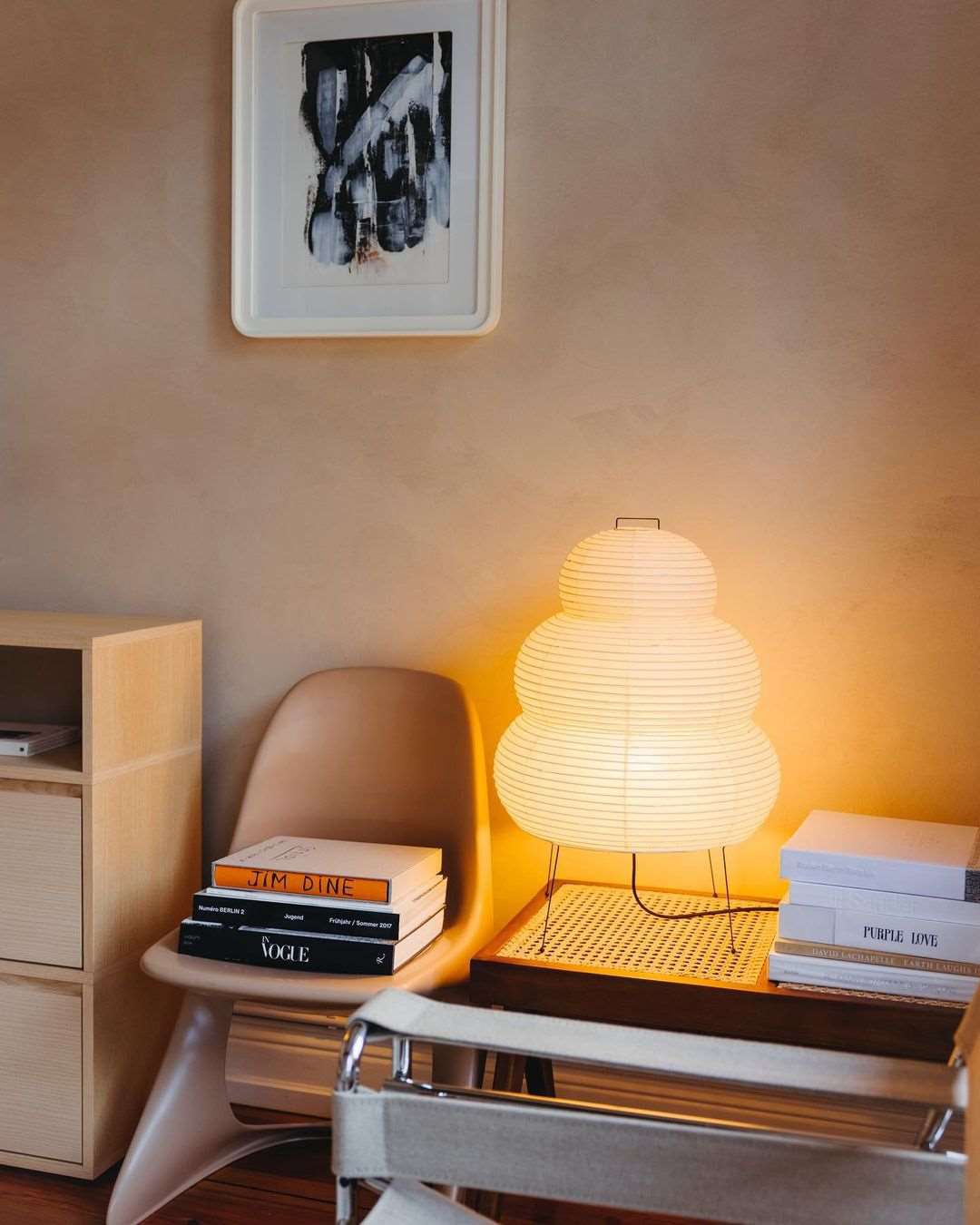 Tranquilux Paper Japanese-Inspired Table Lamp-Neutral Decor