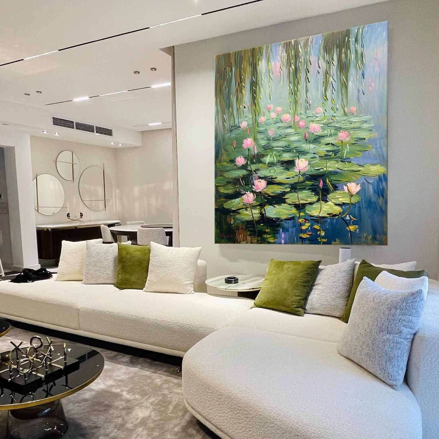 Wall Art Landscape Lotus Atmospheric Ripple - Neutralighting