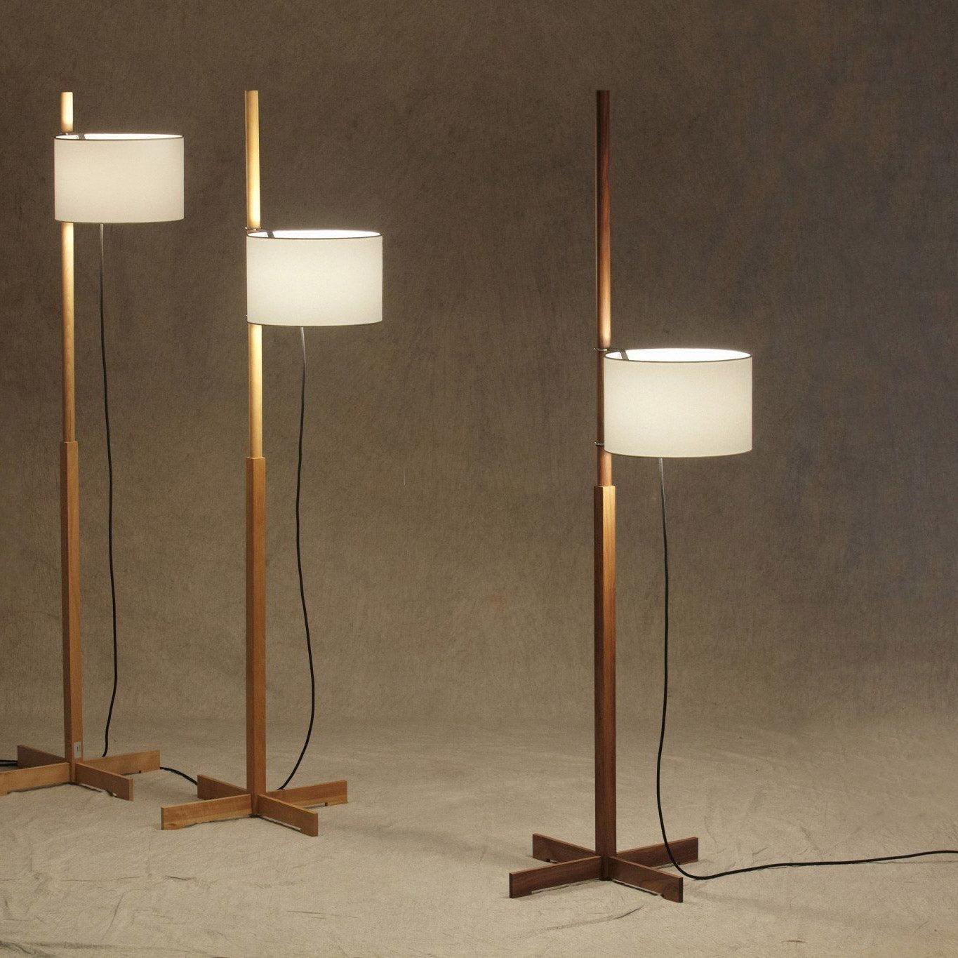 Jex Wood Fabric Floor Lamp-Neutral Decor