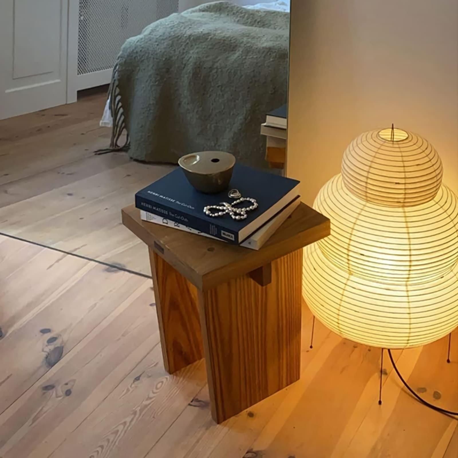 Tranquilux Paper Japanese-Inspired Table Lamp-Neutral Decor