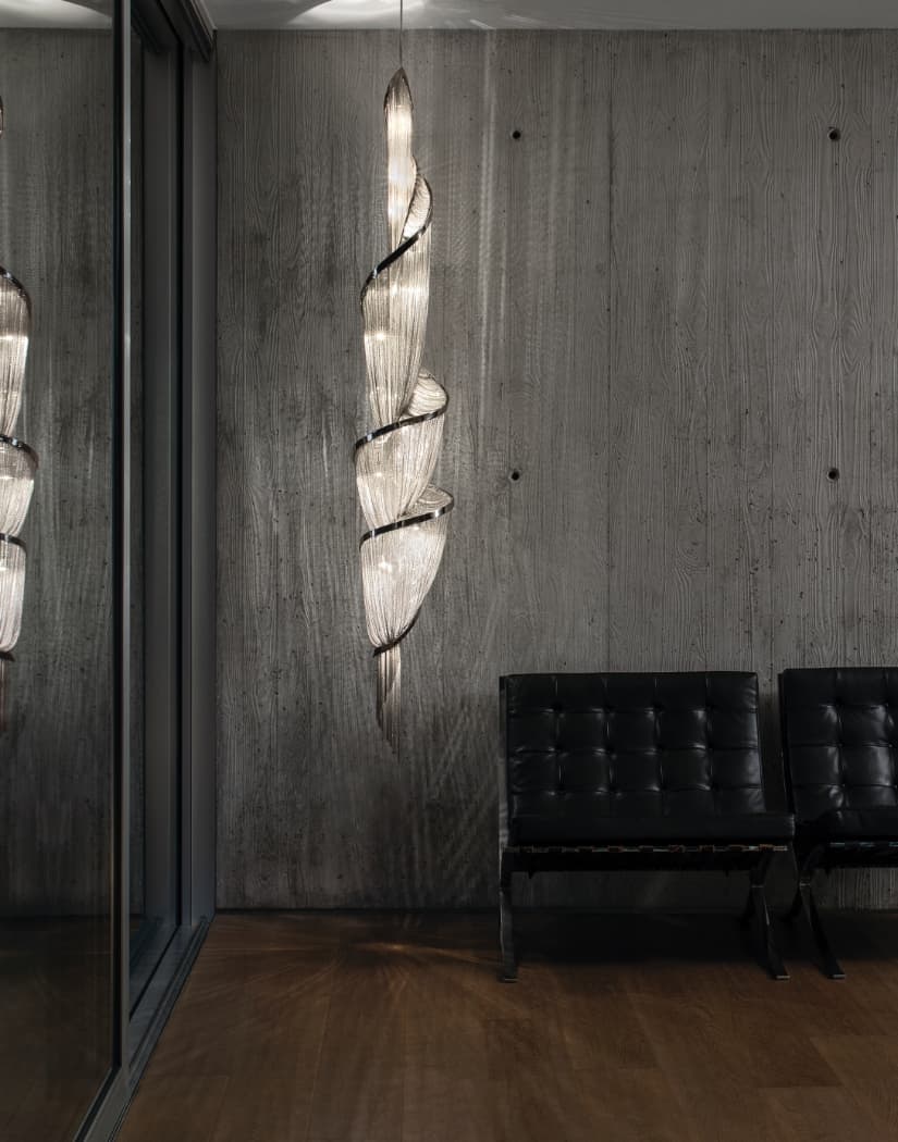 Twilight Spiral Chain Chandelier-Neutral Decor