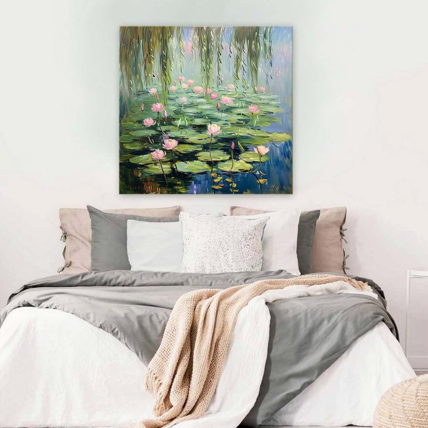 Wall Art Landscape Lotus Atmospheric Ripple - Neutralighting