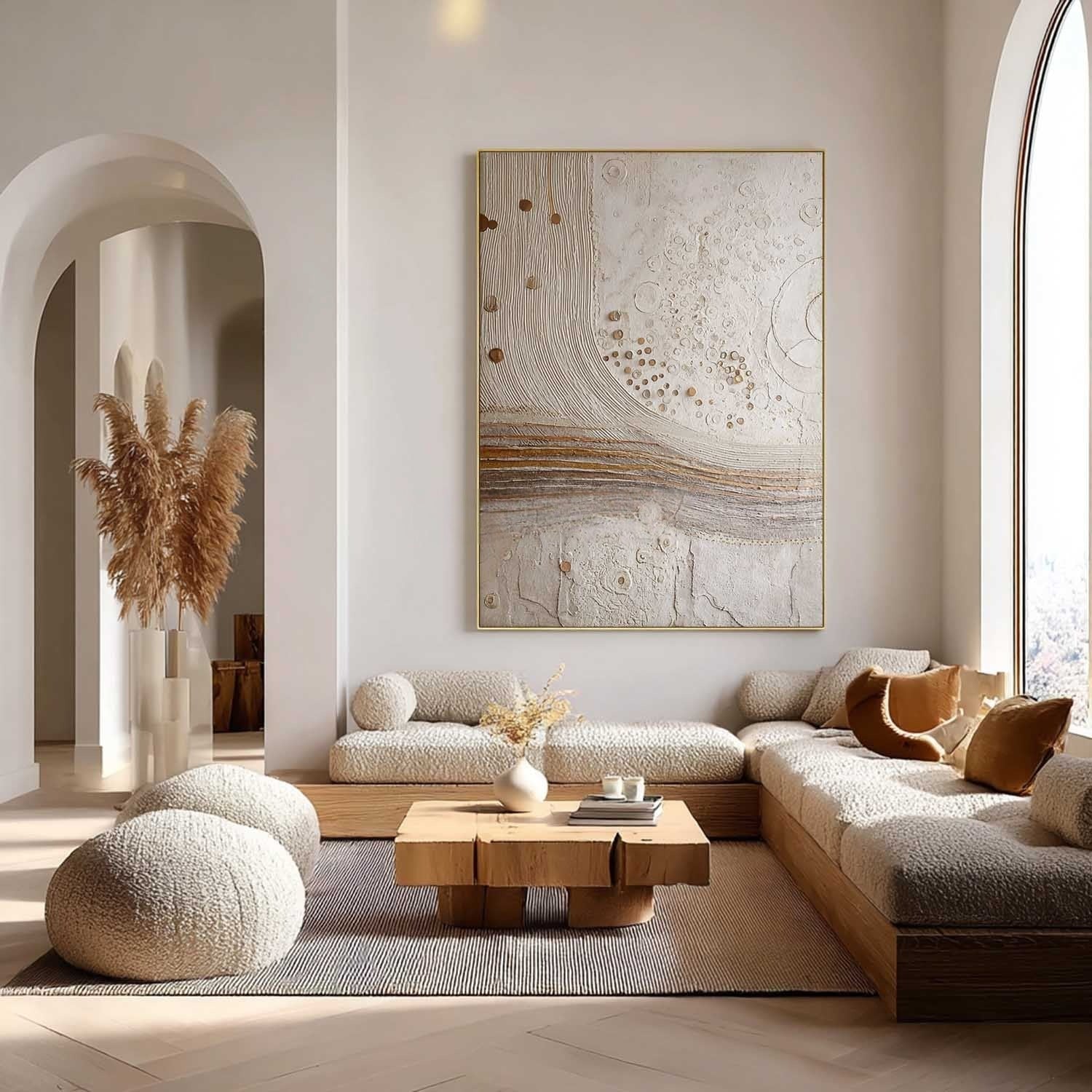 Wall Art Bohemian Wall Art Rustic Abstract - Neutralighting