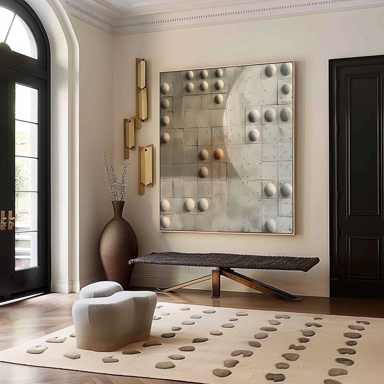 Wall Art Wabi-Sabi Geometric Relief Modern - Neutralighting