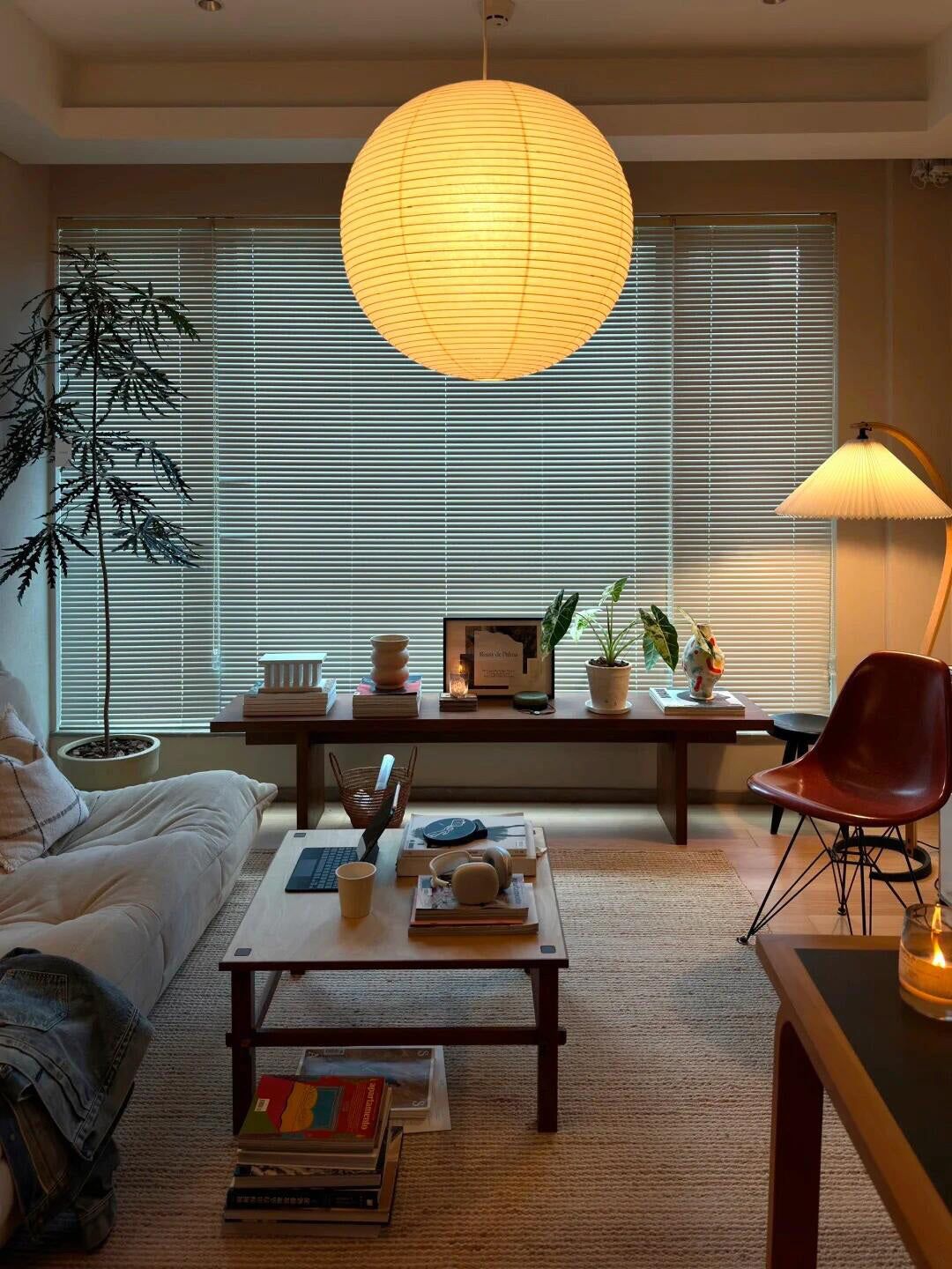 Lustra Pendant Lamp Paper for Living Room-Neutral Decor
